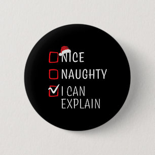 Fun Naughty Nice Weihnachtsfamilie Pajama Männer F Button