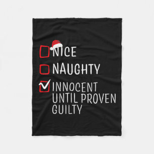 Fun Naughty Nice Weihnachtsfamilie Pajama Männer F Fleecedecke