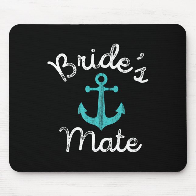 Fun Nautical Bachelorette Groom Bridesmaid Geschen Mousepad (Vorne)