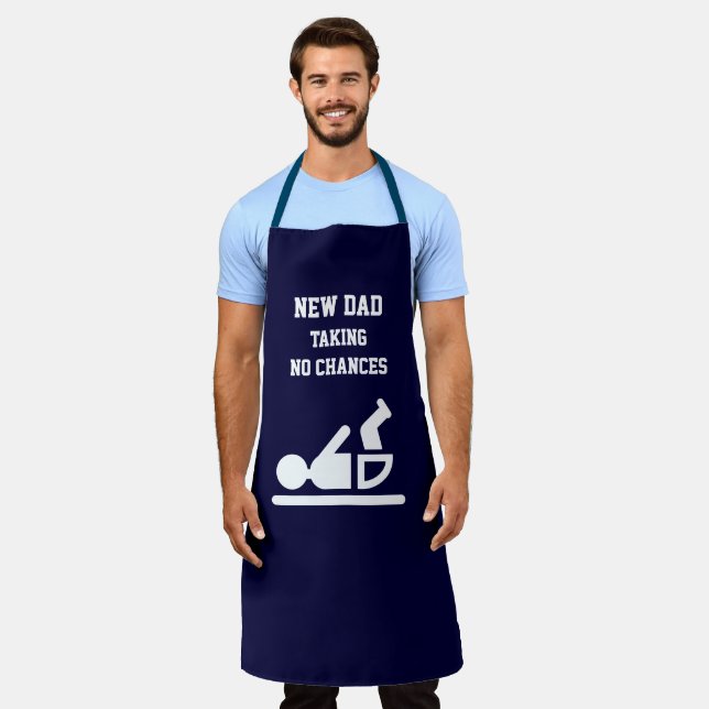 Fun NEW DAD Diaper Duty BLAU Schürze (Getragen)