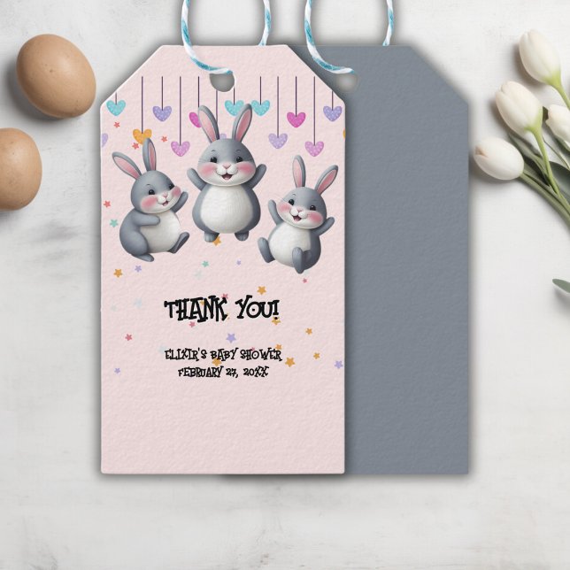 Fun Niedlich Hoppers Bunny Baby Dusche Geschenkanhänger (Von Creator hochgeladen)