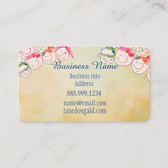 Fun Niedlich Kids Business Card Visitenkarte (Vorderseite)