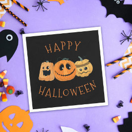 Fun Niedlich Pumpkin Jack O'Lanterns Halloween-Par Serviette