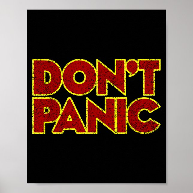 Fun Nostalgic Tees Don't Panic - Women's Clic Fit  Poster (Vorne)