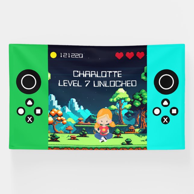 Fun Novelty Computer Game Geburtstagsparty Banner (Horizontal)