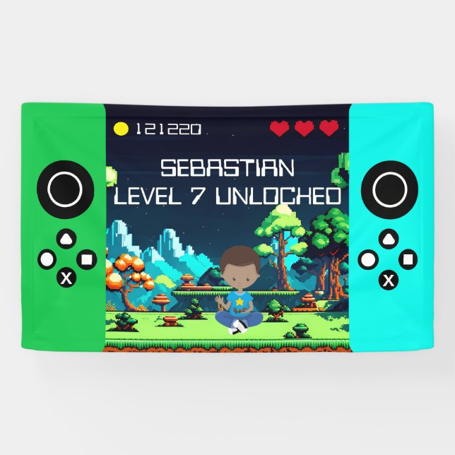 Fun Novelty Computer Game Geburtstagsparty Banner (Horizontal)