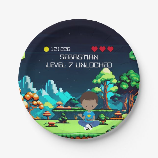 Fun Novelty Computer Game Geburtstagsparty Pappteller (Vorderseite)