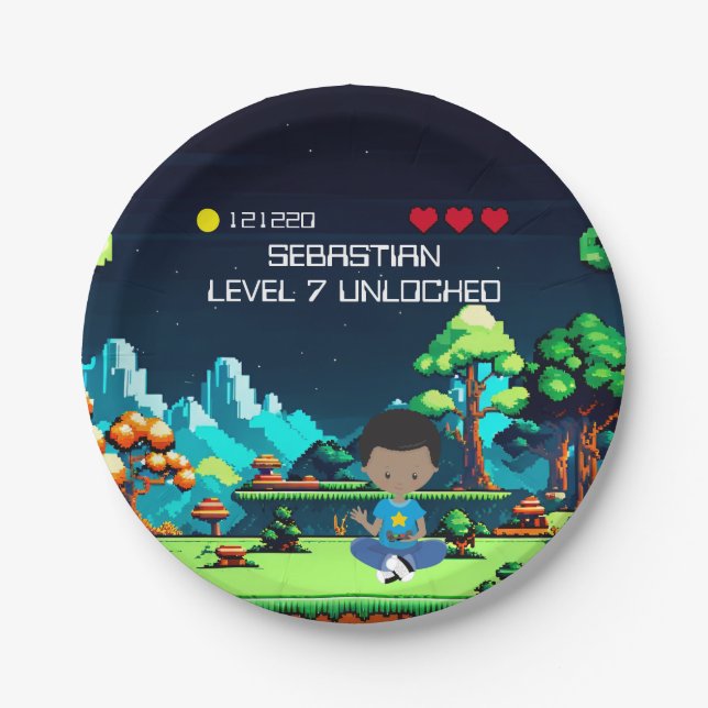 Fun Novelty Computer Game Geburtstagsparty Pappteller (Vorderseite)