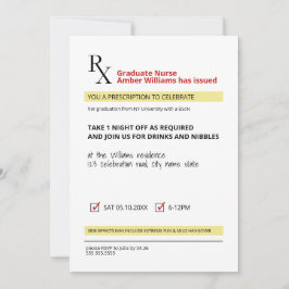 Fun Novelty Rx Verschreibung Krankenversicherung A Einladung