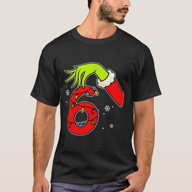 Fun Number 6 Christmas 67 Six Seven Meme Xmas Men  T-Shirt (Vorderseite)