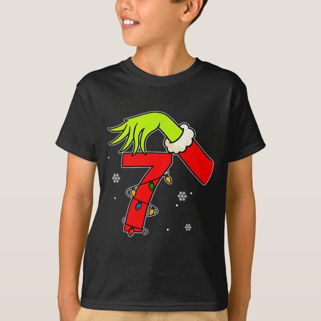 Fun Number 7 Christmas 67 Six Seven Meme Xmas Men  T-Shirt (Vorderseite)