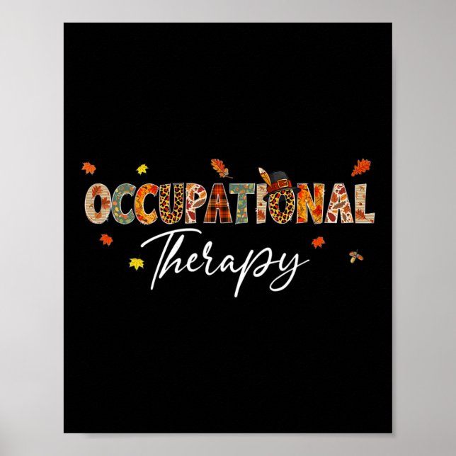 Fun Occupational Therapy Pumpkin Herbst Bäume fall Poster (Vorne)