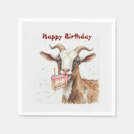 Fun Old Goat Over Hill Birthday Serviette