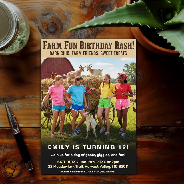 Fun on the Farm Birthday Bash Einladung (Von Creator hochgeladen)