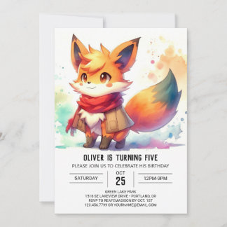 Fun Online Fox Geburtstag Einladung