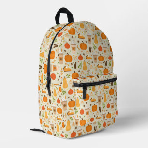 Fun Orange Fall Pattern Bedruckter Rucksack