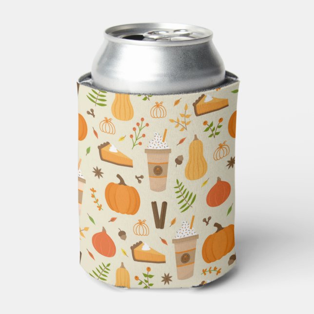 Fun Orange Fall Pattern Dosenkühler (Kanne Vorderseite)