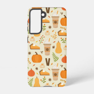 Fun Orange Fall Pattern Samsung Galaxy Hülle