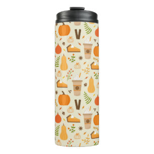 Fun Orange Fall Pattern Thermosbecher
