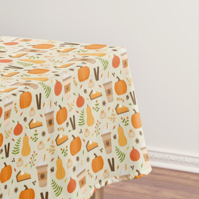 Fun Orange Fall Pattern Tischdecke (Beispiel)