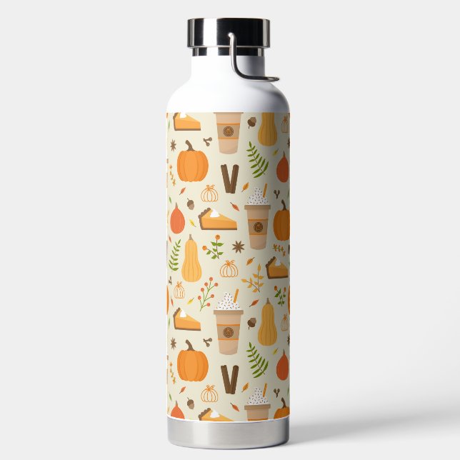 Fun Orange Fall Pattern Trinkflasche (links)
