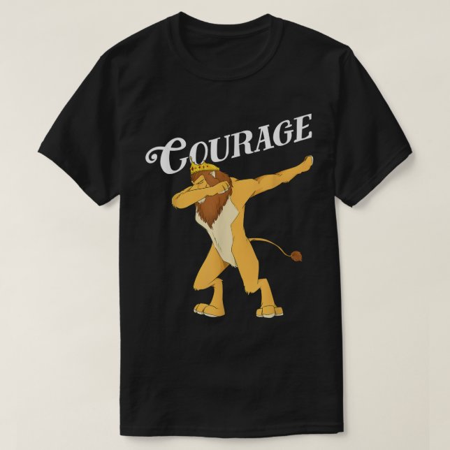 Fun Oz feige Dabbing Löwen Courage Shirt Art-Wiz (Design vorne)