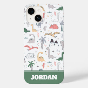 Fun Pastel Dinosaur Scene Pattern Case-Mate iPhone 14 Hülle