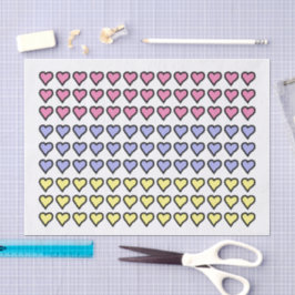 Fun Pastel Hearts Seidenpapier