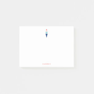 Fun Pastel Ice Creme Personalisierter Name Post-it Klebezettel