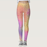 Fun Pastel Pink und Orange Mermaid Scales Muster Leggings<br><div class="desc">Cool Pastellrosa,  Lila und Orange Ombre Mermaid Scales mit Gold Foil Muster. Dieser lustige Meerjungausdruck ist perfekt für ein Unterwasser-Mermaid-Geburtstagsgeschenk.</div>