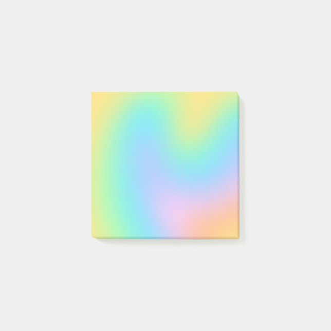 Fun Pastel Rainbow Gradient Postit Notes Post-it Klebezettel (Vorderseite)