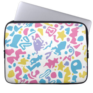 Fun pastellfarbene, lebendige Formen Laptopschutzhülle