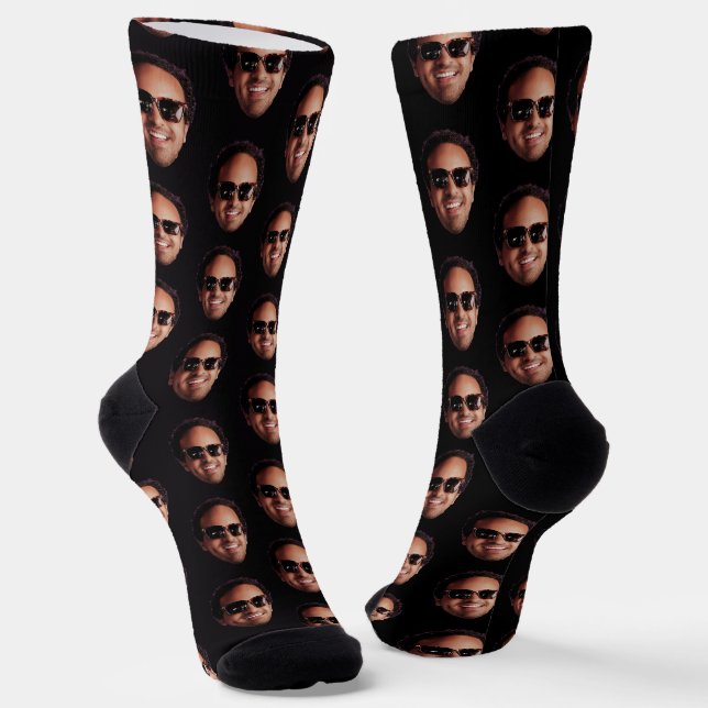 Fun-Personalisiert-Gesicht-Foto Socken (Gewinkelt)