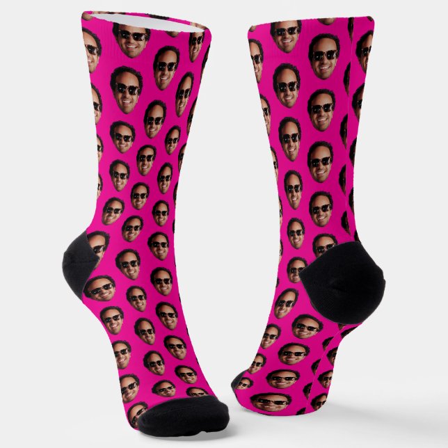 Fun-Personalisiert-Gesicht-Foto Socken (Gewinkelt)