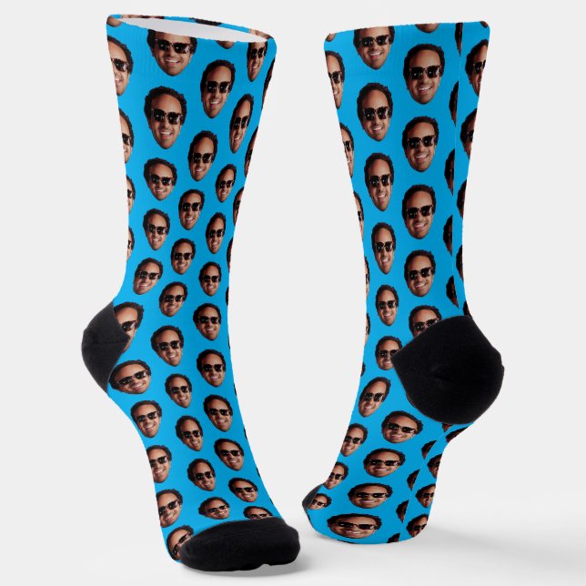 Fun-Personalisiert-Gesicht-Foto Socken (Gewinkelt)