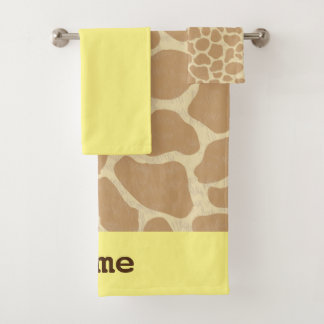 Fun Personalisiert Giraffe Badhandtuch Set