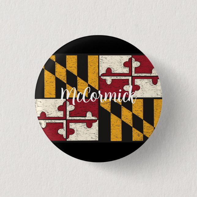 Fun Personalisiert Maryland Flag Lapel Metal Butto Button (Vorderseite)