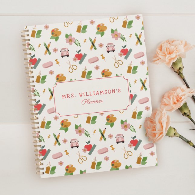 Fun Personalisiert School Teacher Muster Planer (Von Creator hochgeladen)