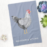 Fun Personalisierte Wasserfarbe Wyandotte Hühnchen Geschirrtuch<br><div class="desc">Eine lustige und skurrile Aquarellmalerei eines Wyandotte-Hühnchens. Ändern Sie den Namen und den Text zu personalisieren,  oder entfernen Sie ihn,  wenn Sie es vorziehen. Ideal für einen Tier- oder Vogelliebhaber. Originelle Kunst von Nic Squirrell.</div>