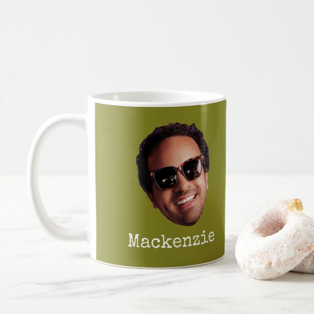 Fun Personalized Face Photo Kaffeetasse (Mit Donut)