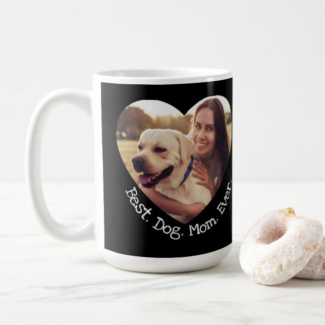 Fun Pet Foto Personalisieren Sie die beste Hund-Ma Kaffeetasse (Mit Donut)