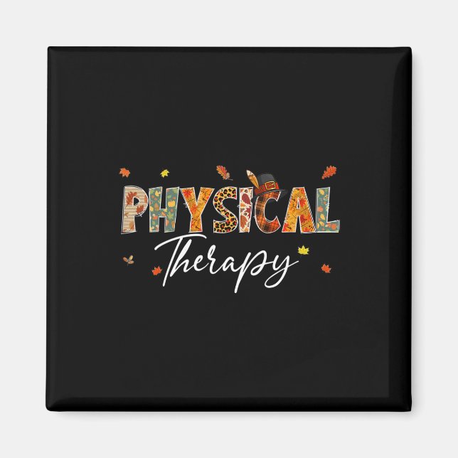 Fun Physical Therapy Pumpkin Autumn Tree Fall Leav Magnet (Vorne)