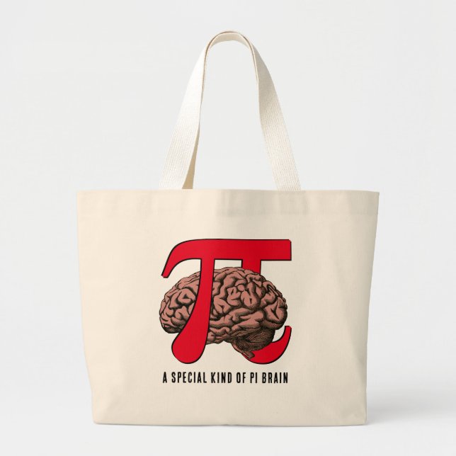 Fun PI DAY Brain Jumbo Stoffbeutel (Vorne)