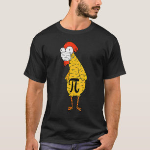 Fun Pi Day Chicken Face Maske Math Lehrer Student T-Shirt
