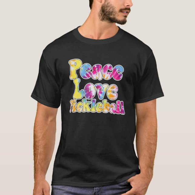 Fun Pickleball Gefärbte Krawatte für Pickleball Pl T-Shirt (Vorderseite)