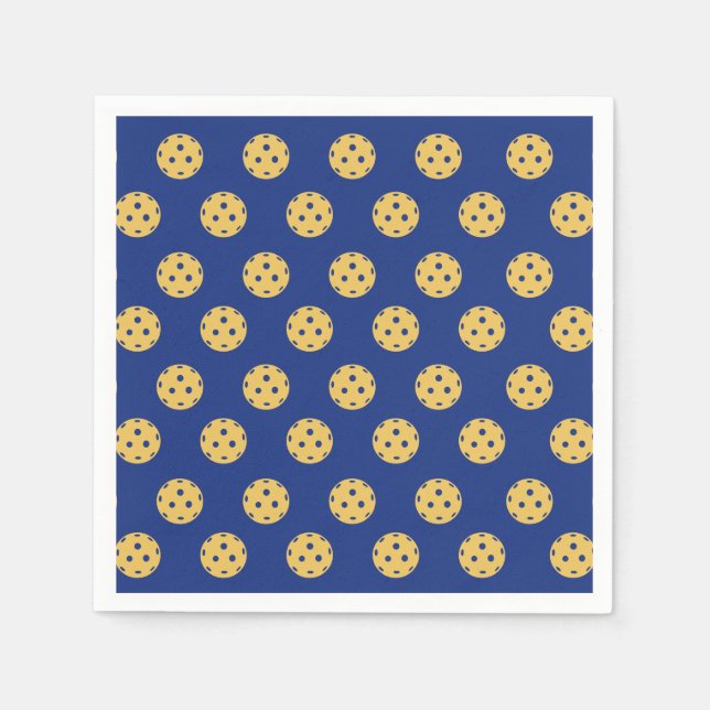 Fun Pickleball Pattern Pickleball Party Serviette (Vorderseite)