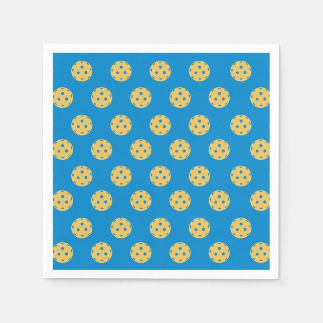 Fun Pickleball Pattern Pickleball Party Serviette (Vorderseite)