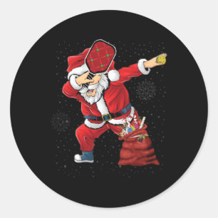Fun Pickleball Weihnachten Weihnachtsfeier Pickleb Runder Aufkleber
