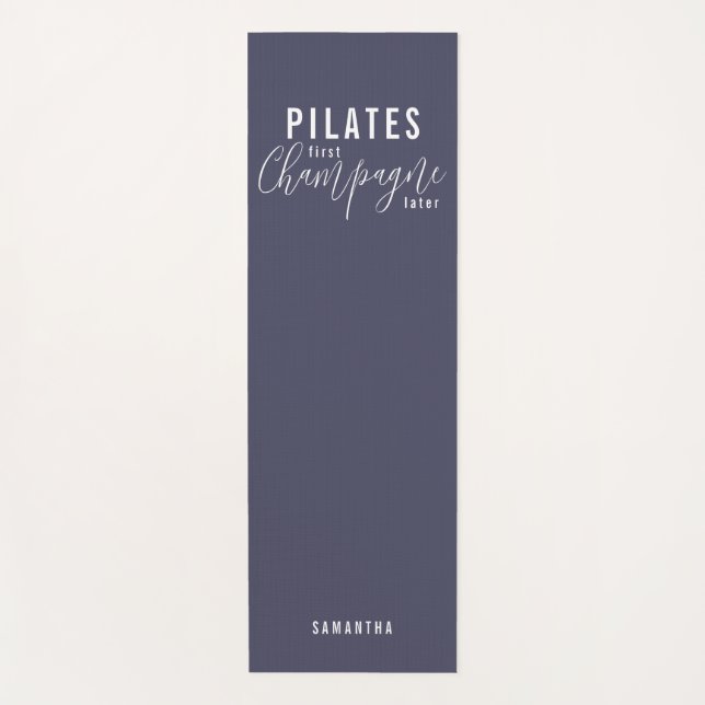 Fun Pilates Erster Champagner Später Lila Training Yogamatte (Vorderseite)