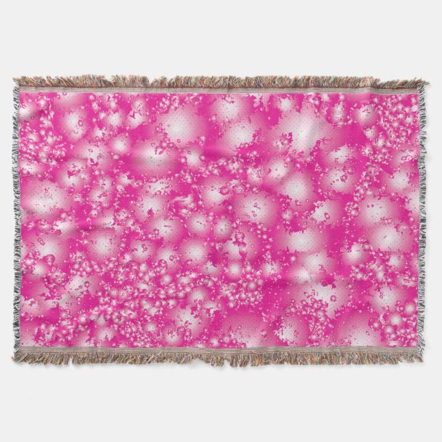 Fun PINK Abstrakt Ink Super Splash Muster Decke (Vorderseite)
